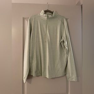 Sage green quarter zip workout top